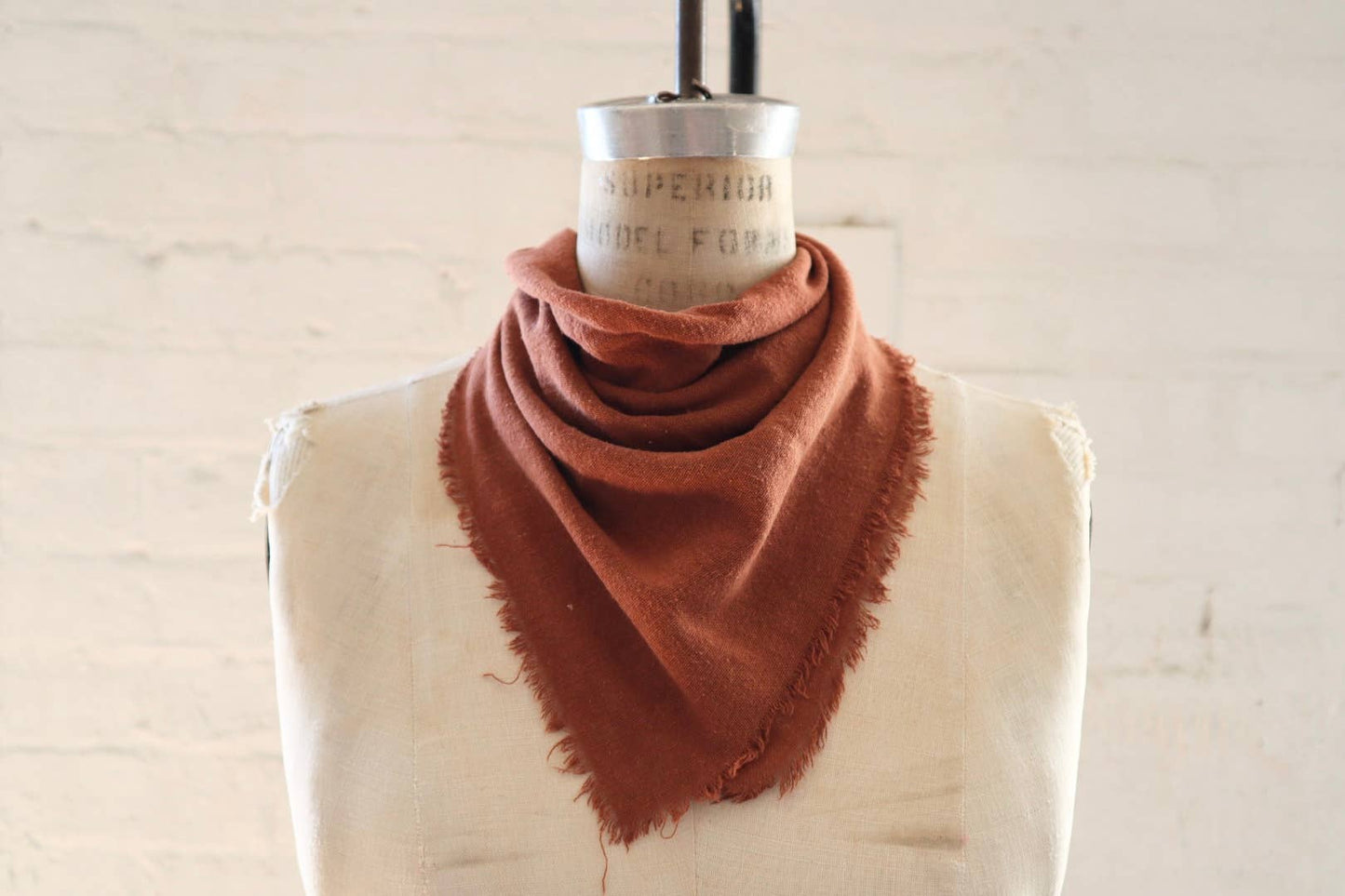 Terra Cotta Solid Naturally Dyed Bandana