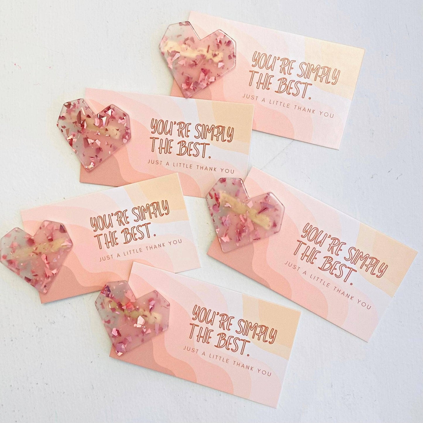 Pink Heart Hair Clip | You're the Best Card