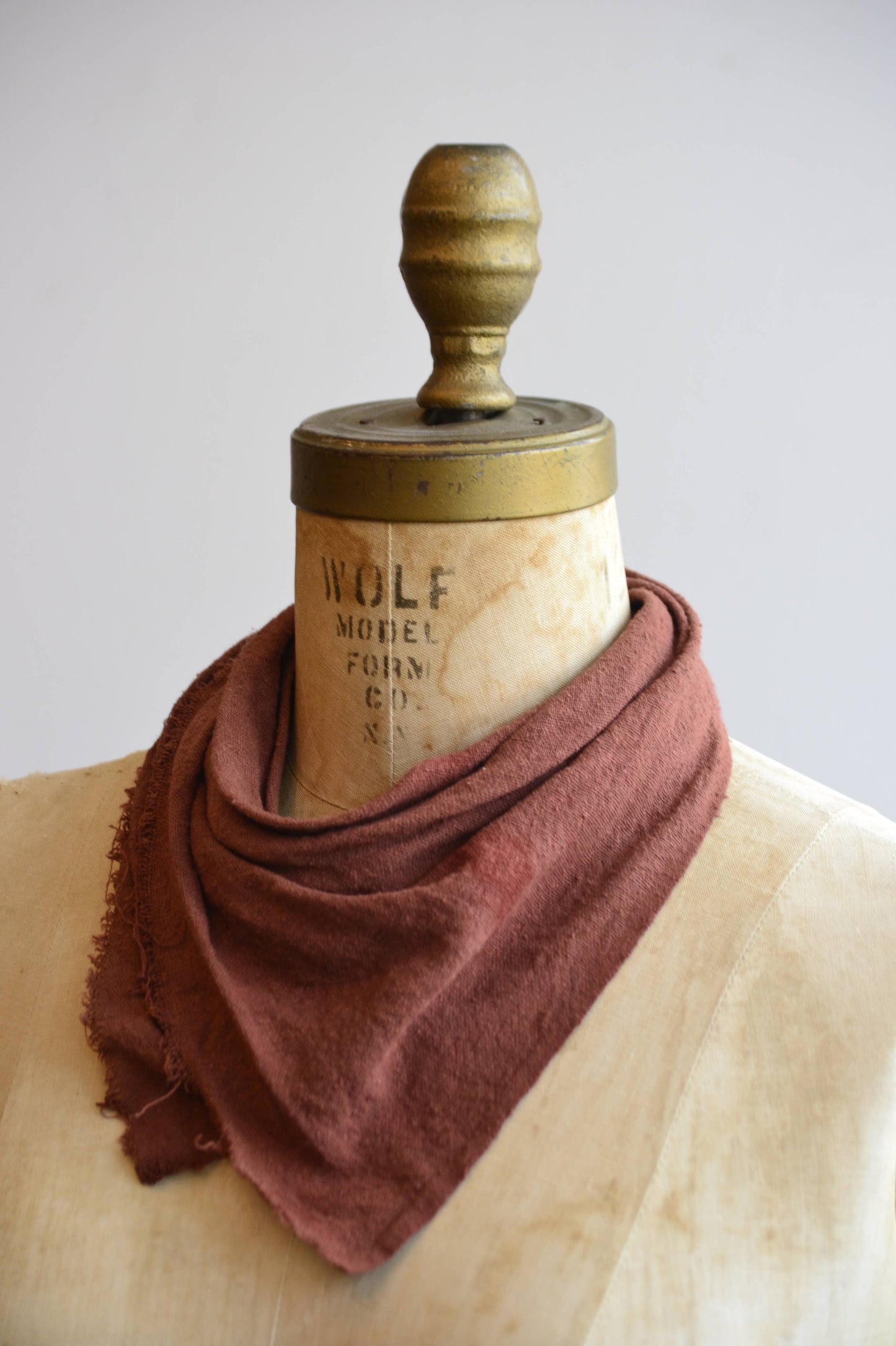 Terra Cotta Solid Naturally Dyed Bandana