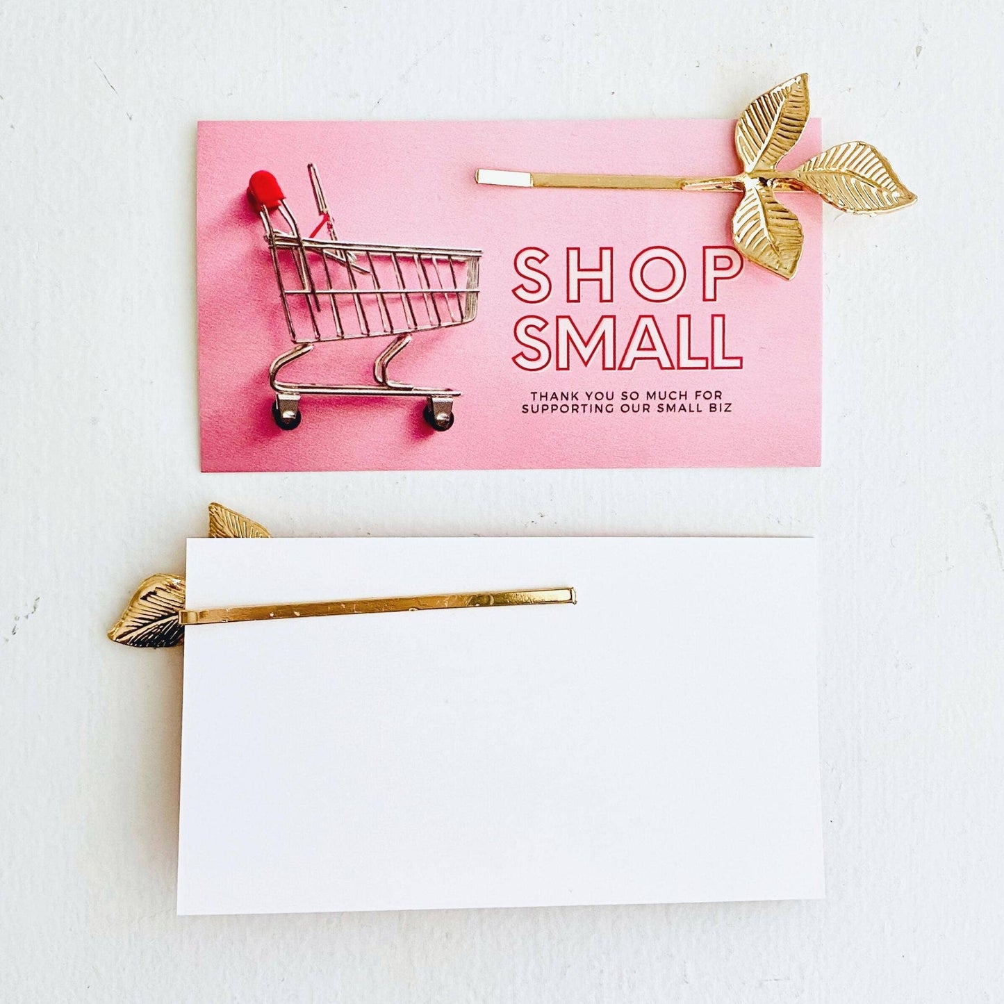 Gold Leaf Hair Clip | SHOP SMALL Card