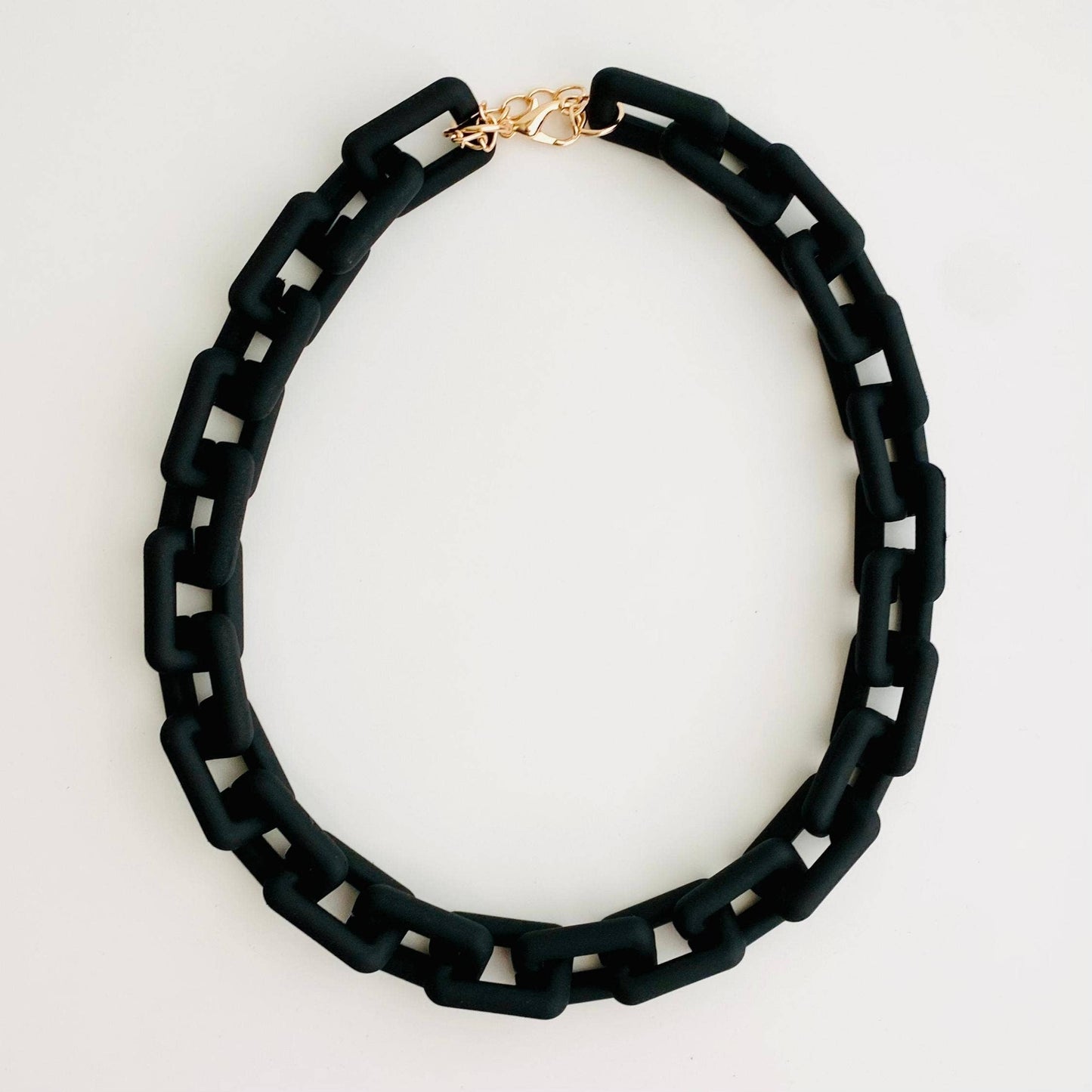 Chunky Chain Square Link Necklace | Boho Acrylic Jewelry