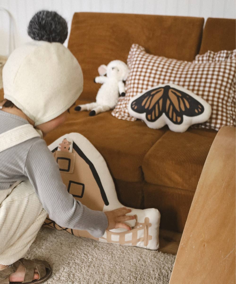 Interactive Farmhouse + Animal Pillow