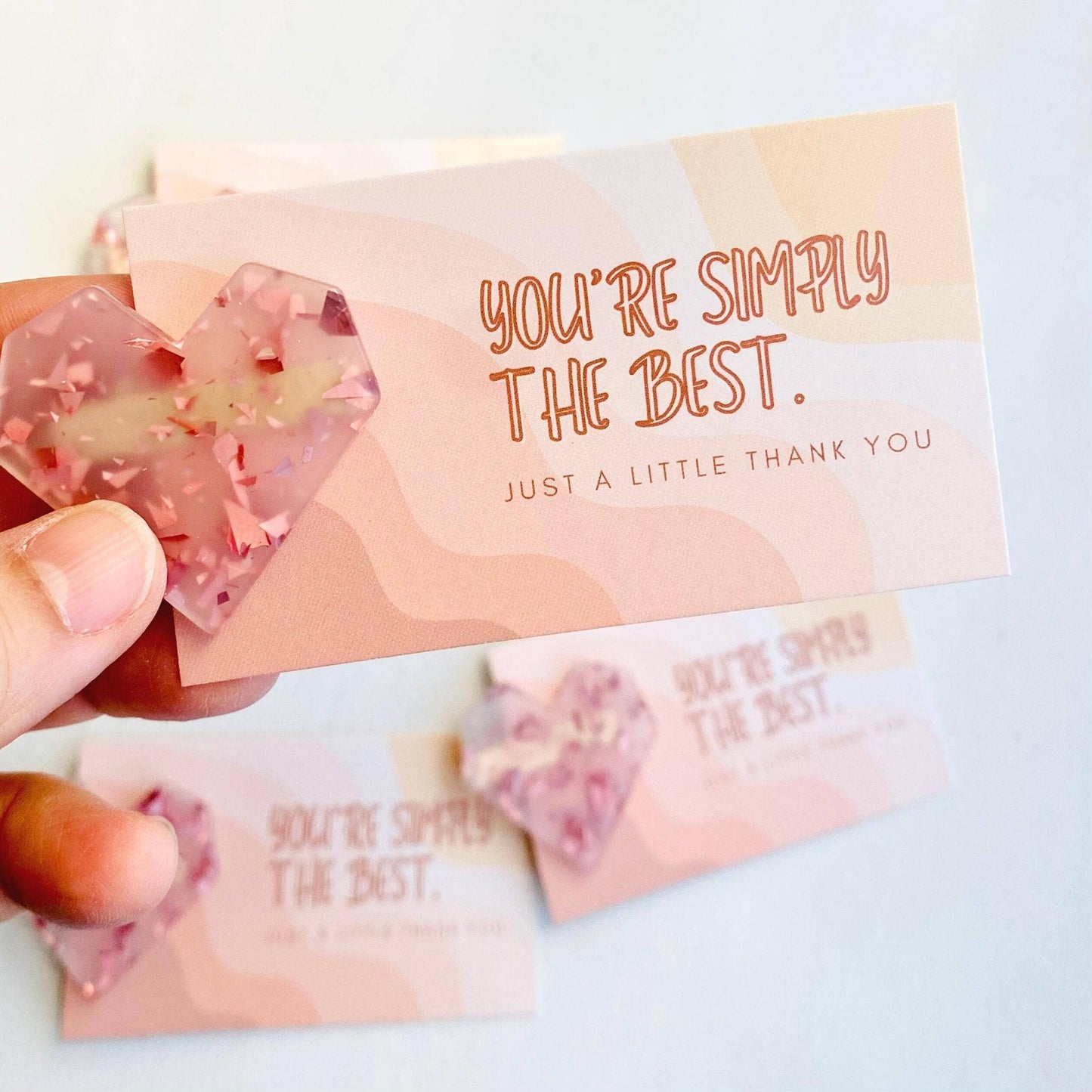 Pink Heart Hair Clip | You're the Best Card