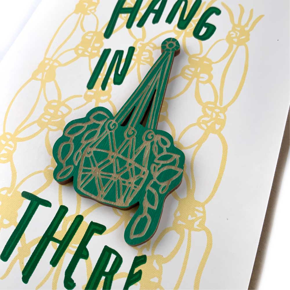 Hang in There - Plant Magnet w/ Card