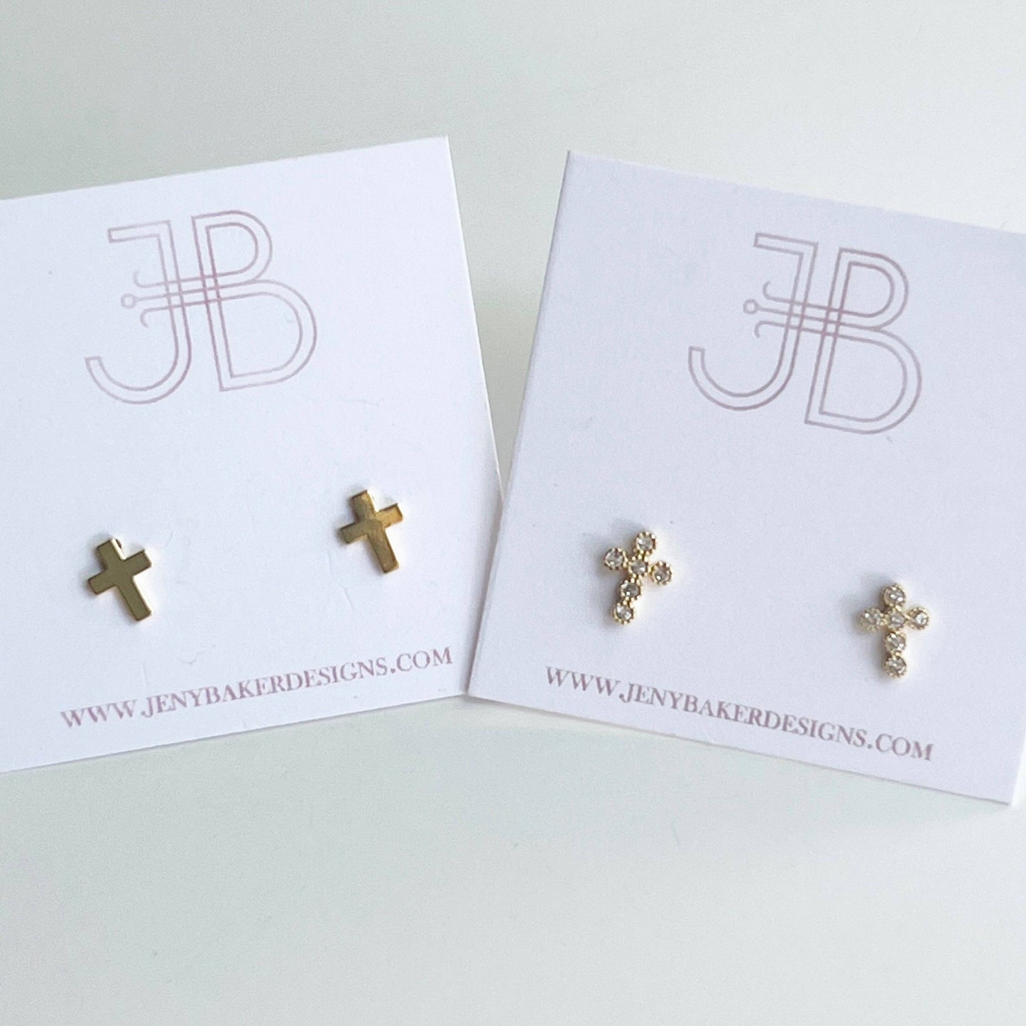 Golden Cross Studs