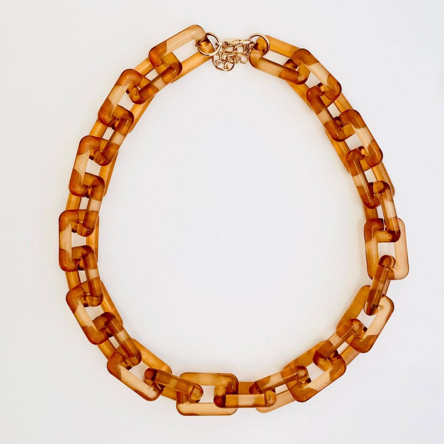 Chunky Chain Square Link Necklace | Boho Acrylic Jewelry