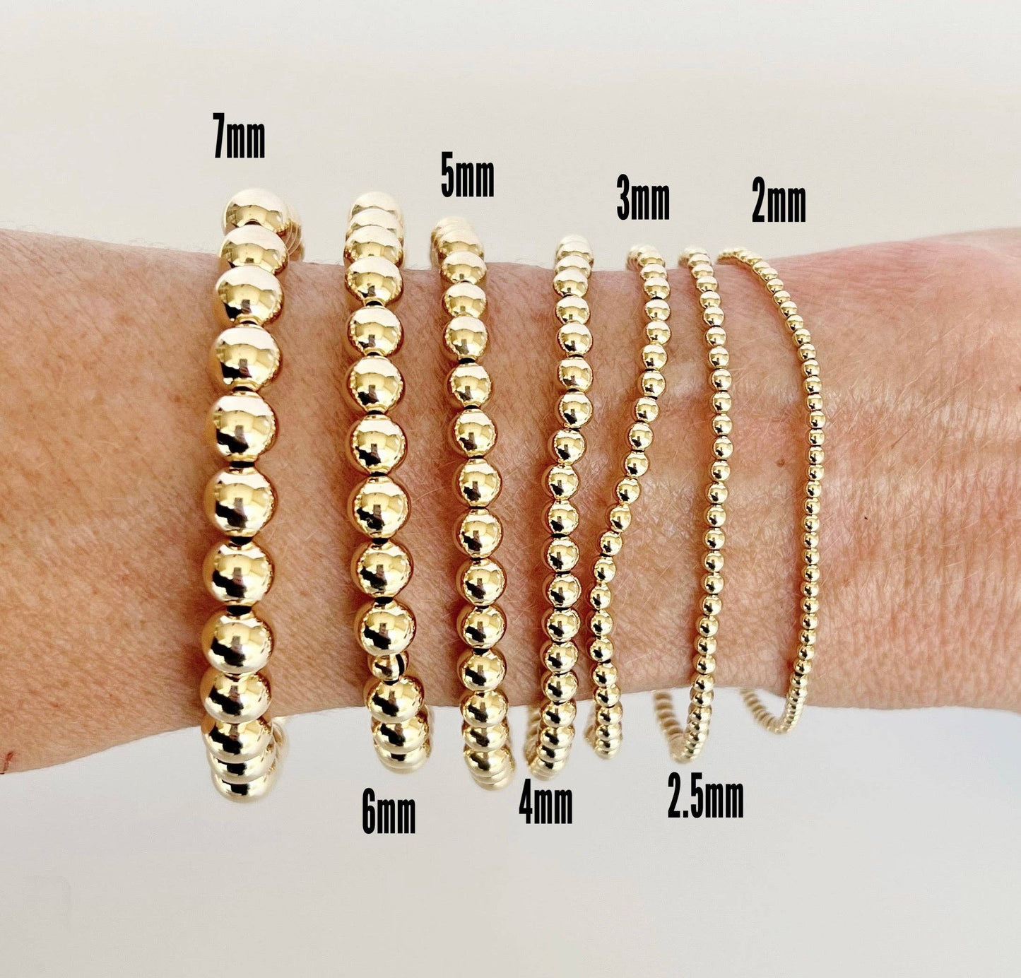 14k Gold Filled Beaded Bracelets