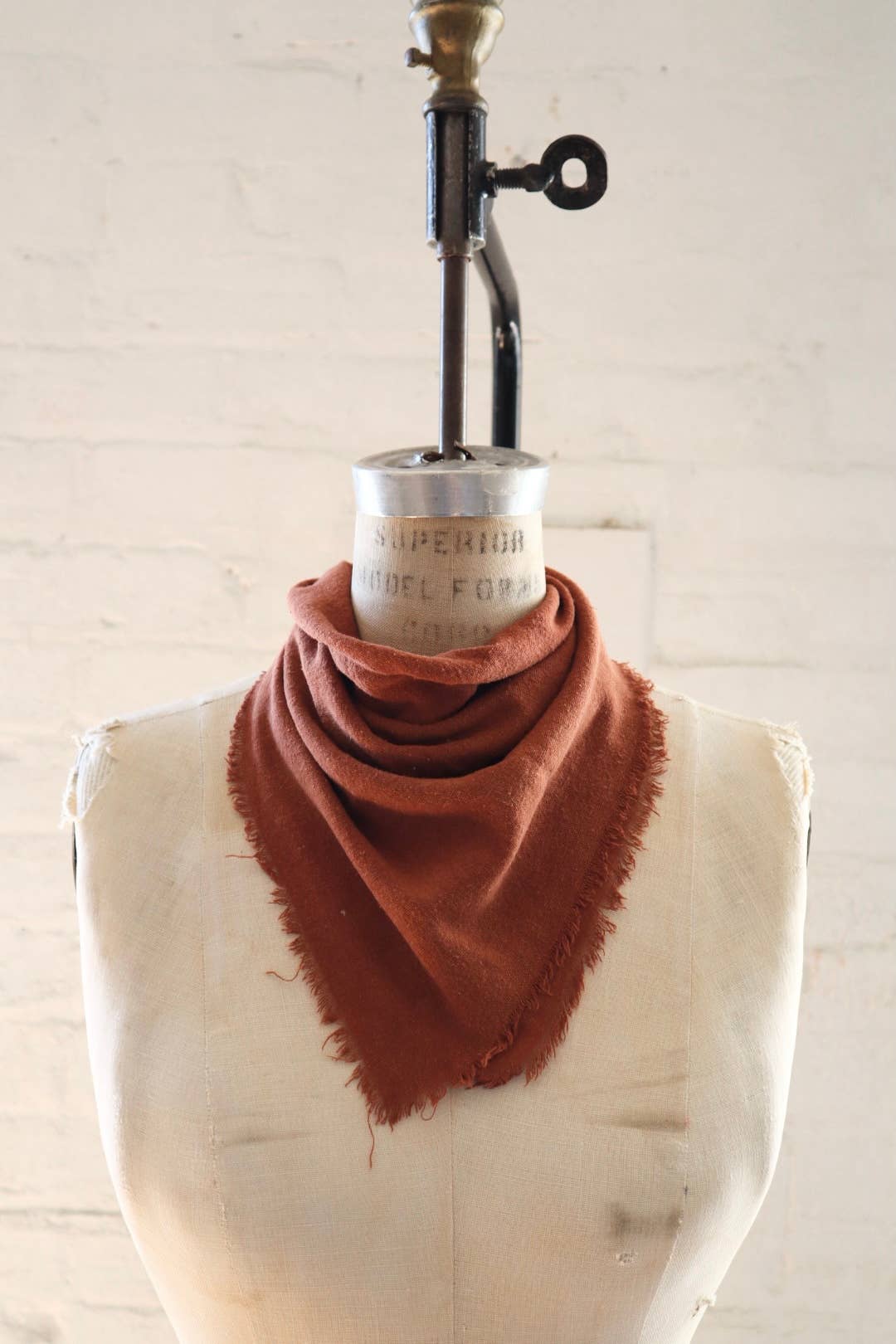 Terra Cotta Solid Naturally Dyed Bandana