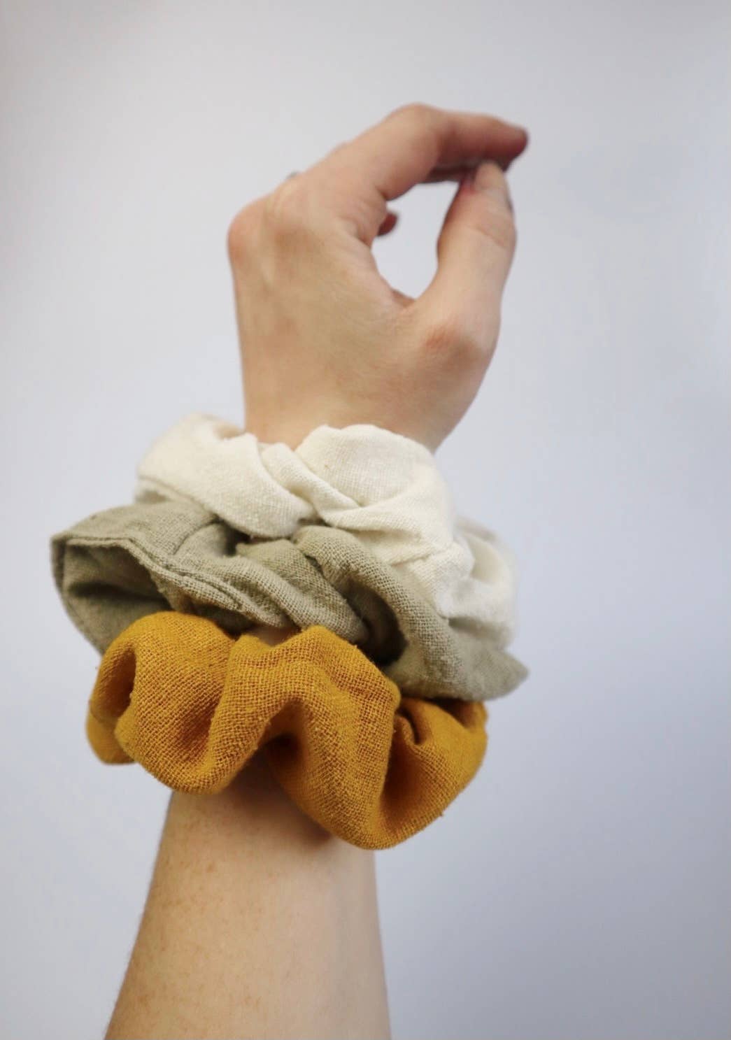 Raw Silk Naturally Dyed Hair Scrunchies