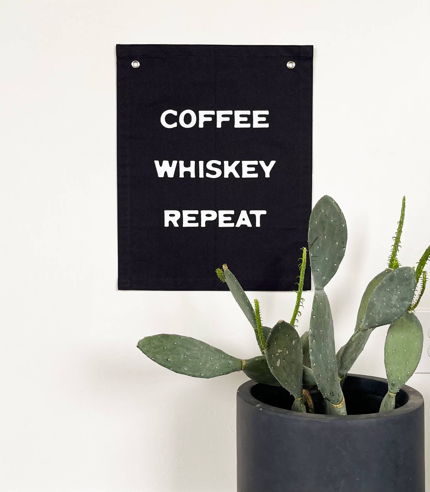 Coffee Whiskey Repeat Banner