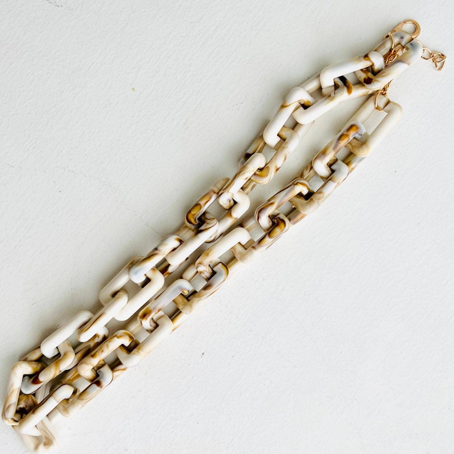 Chunky Chain Square Link Necklace | Boho Acrylic Jewelry