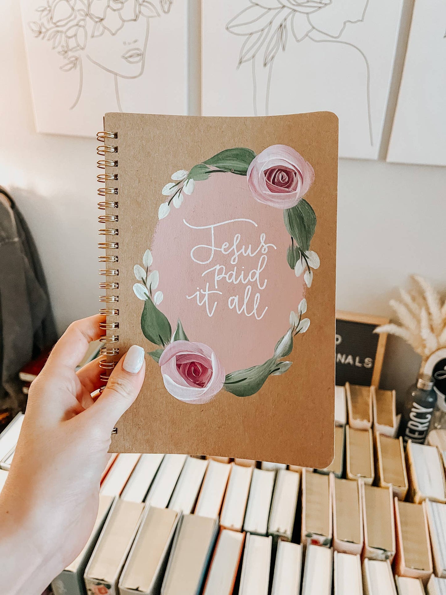 Hand-Painted Journal - Floral Style