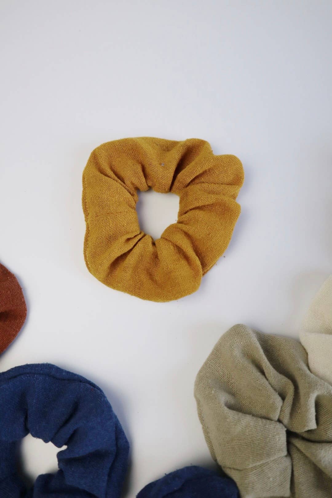 Raw Silk Naturally Dyed Hair Scrunchies