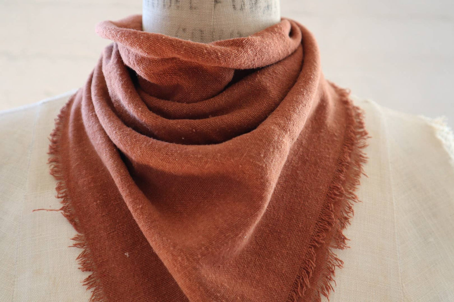 Terra Cotta Solid Naturally Dyed Bandana