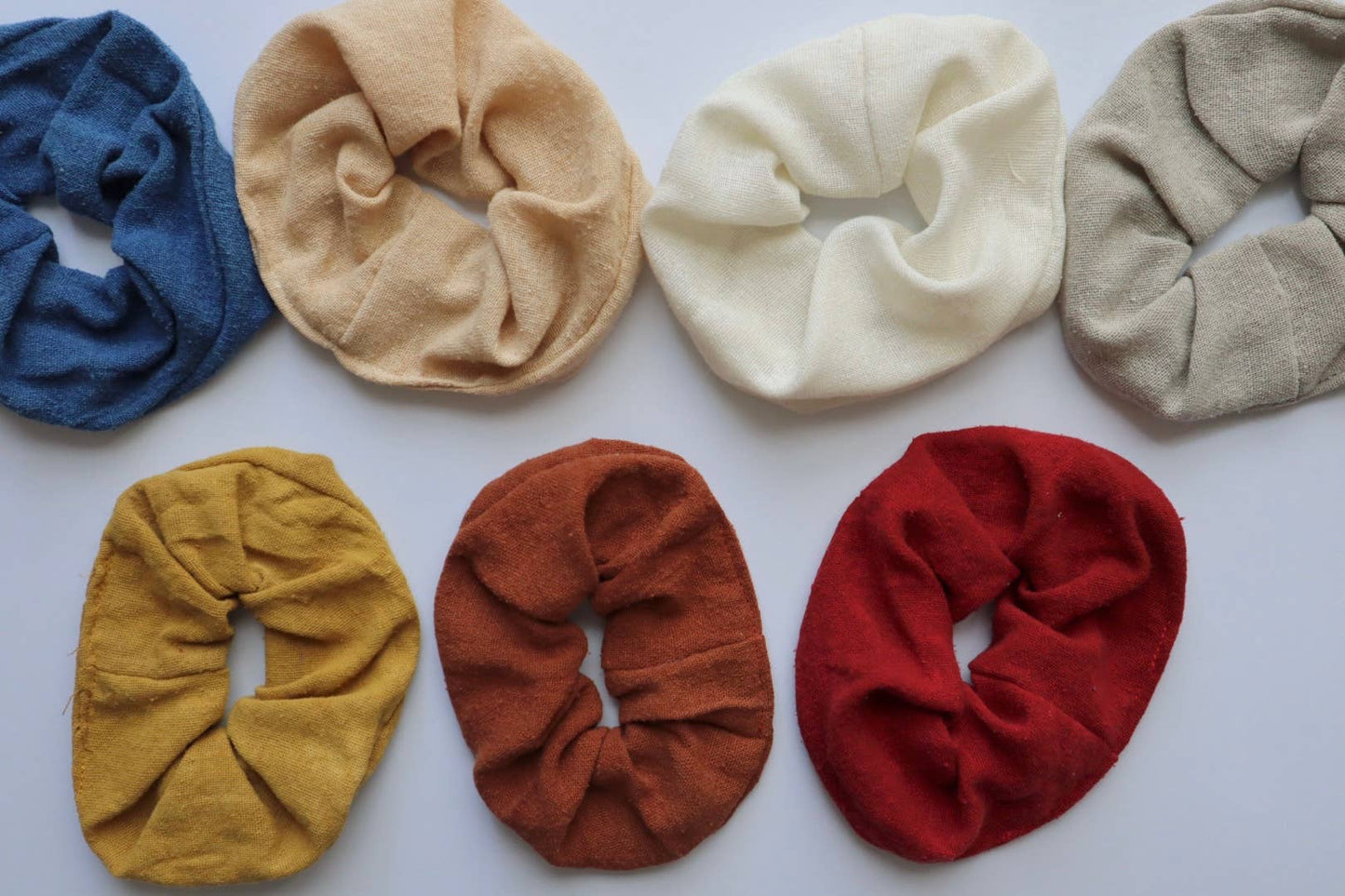 Raw Silk Naturally Dyed Hair Scrunchies