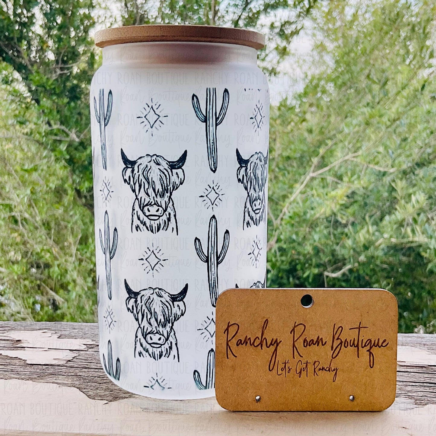 Boho Highlander Western Frosted Tumbler