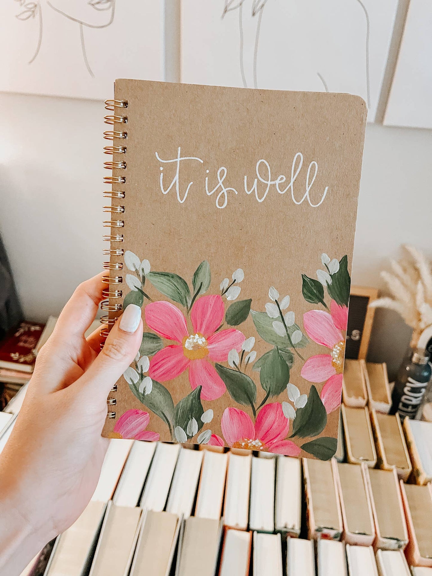 Hand-Painted Journal - Floral Style