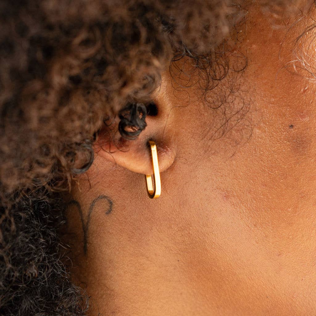 Paperclip Hoop Earrings