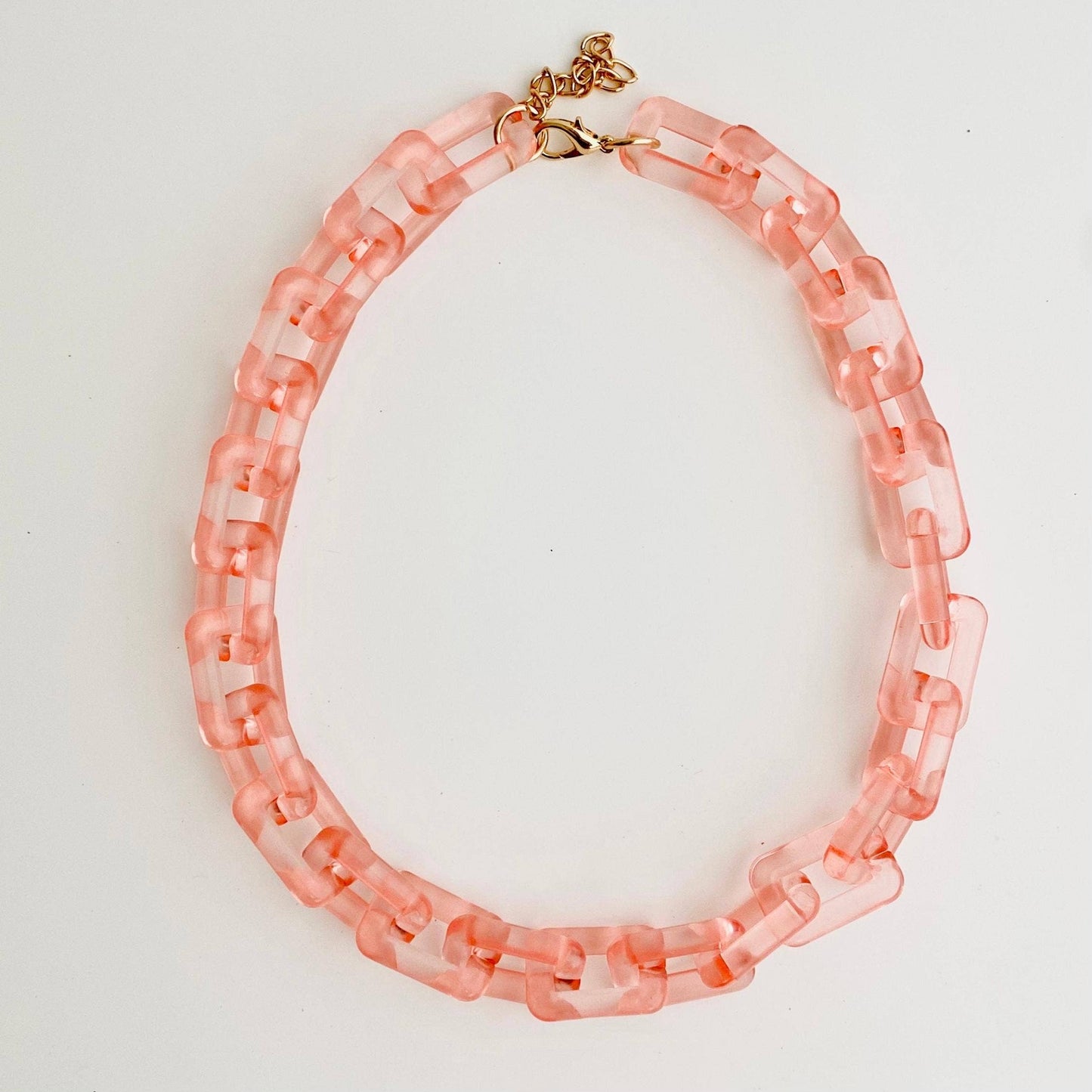 Chunky Chain Square Link Necklace | Boho Acrylic Jewelry