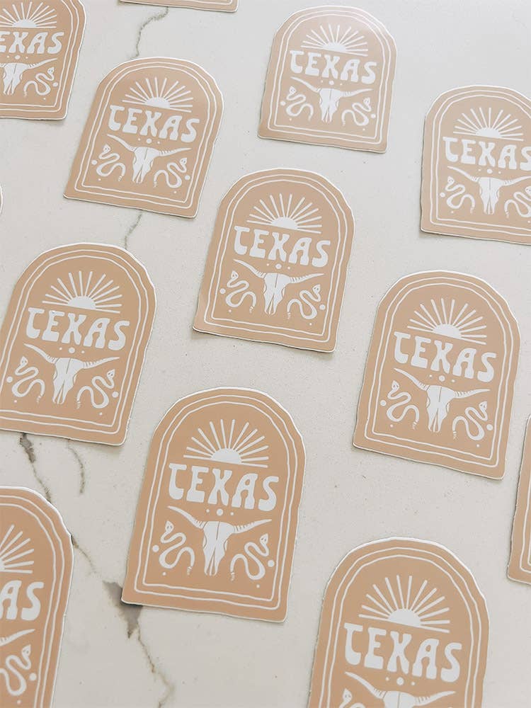 Texas Sticker - Sand