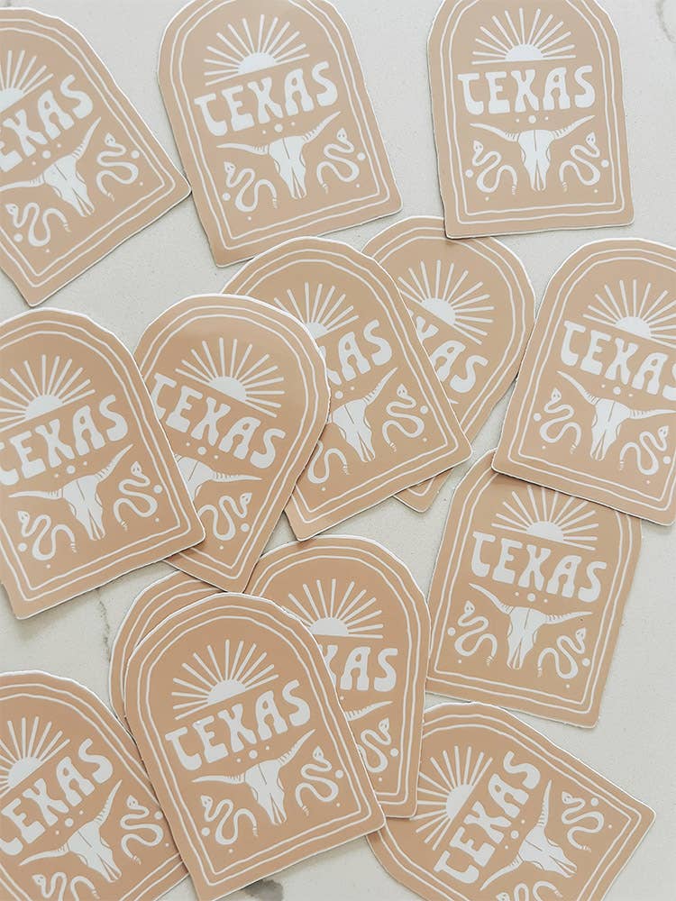 Texas Sticker - Sand