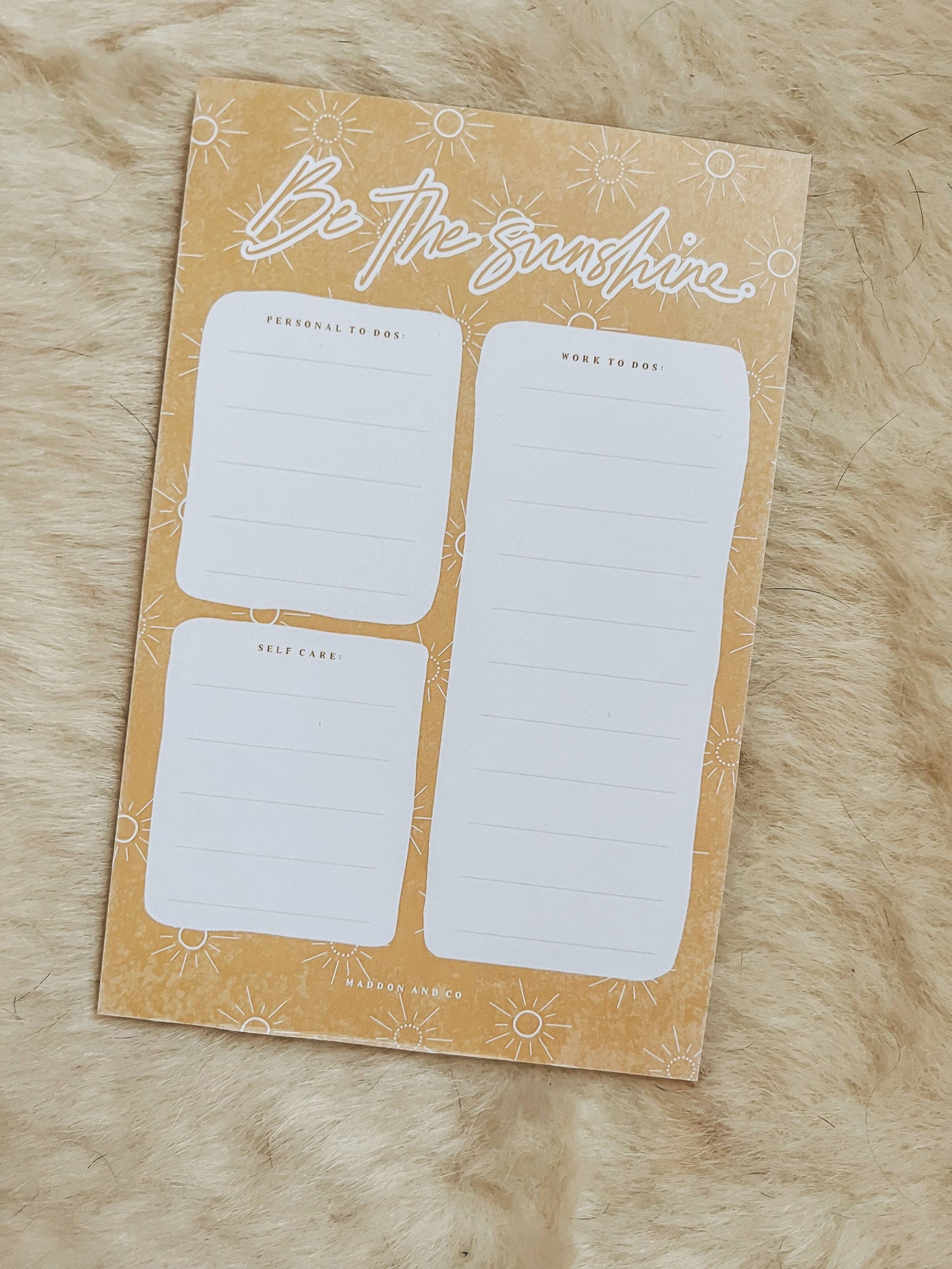 "Be the Sunshine" Notepad