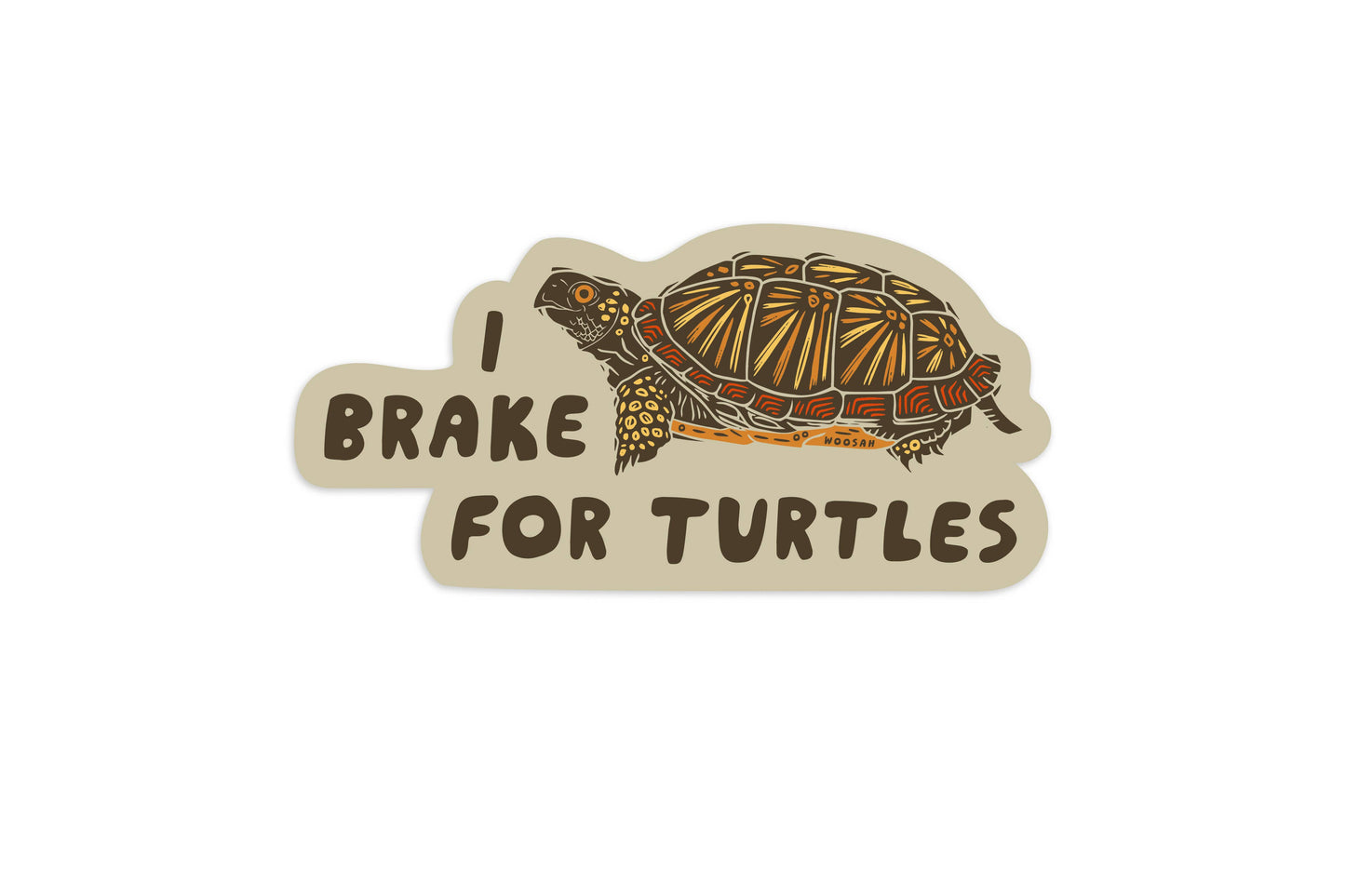 Brake For Turtles Sticker