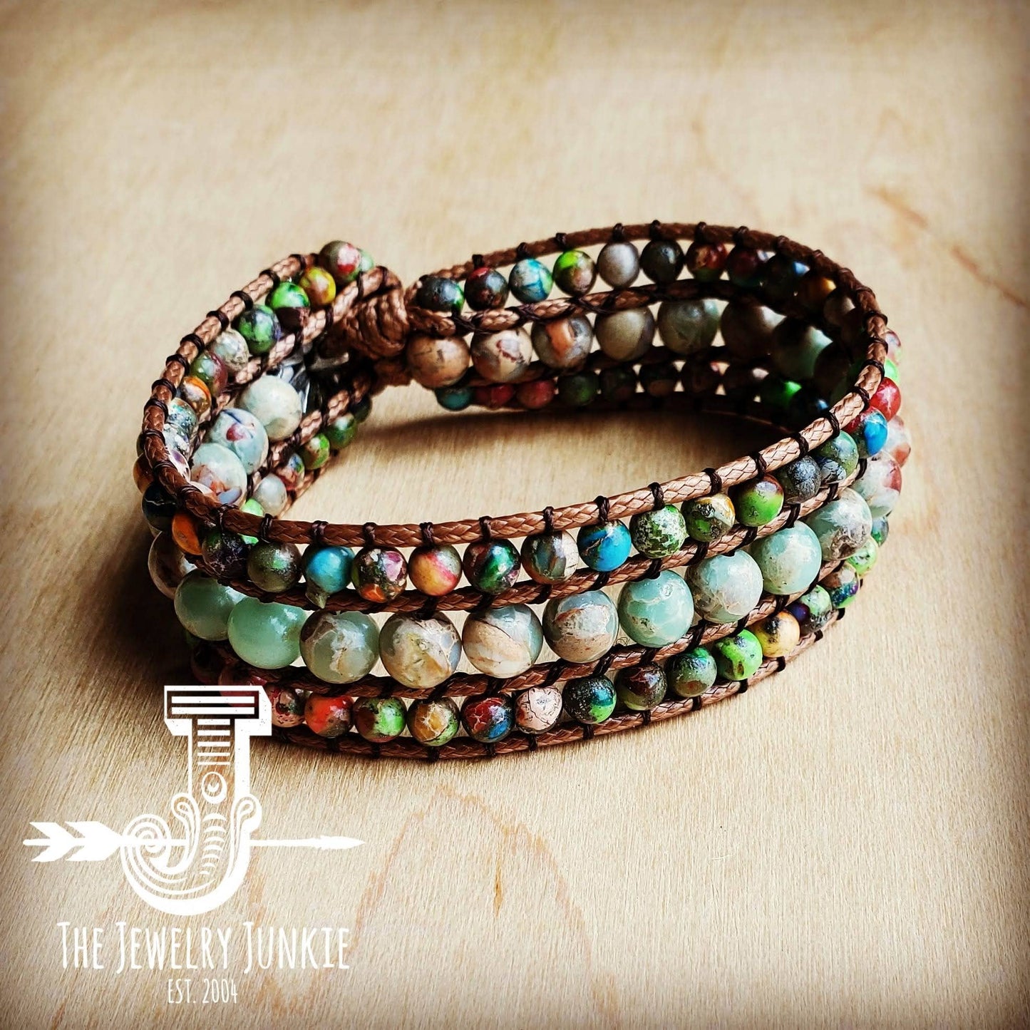 Impression Jasper Woven Bracelet-Multi Colored