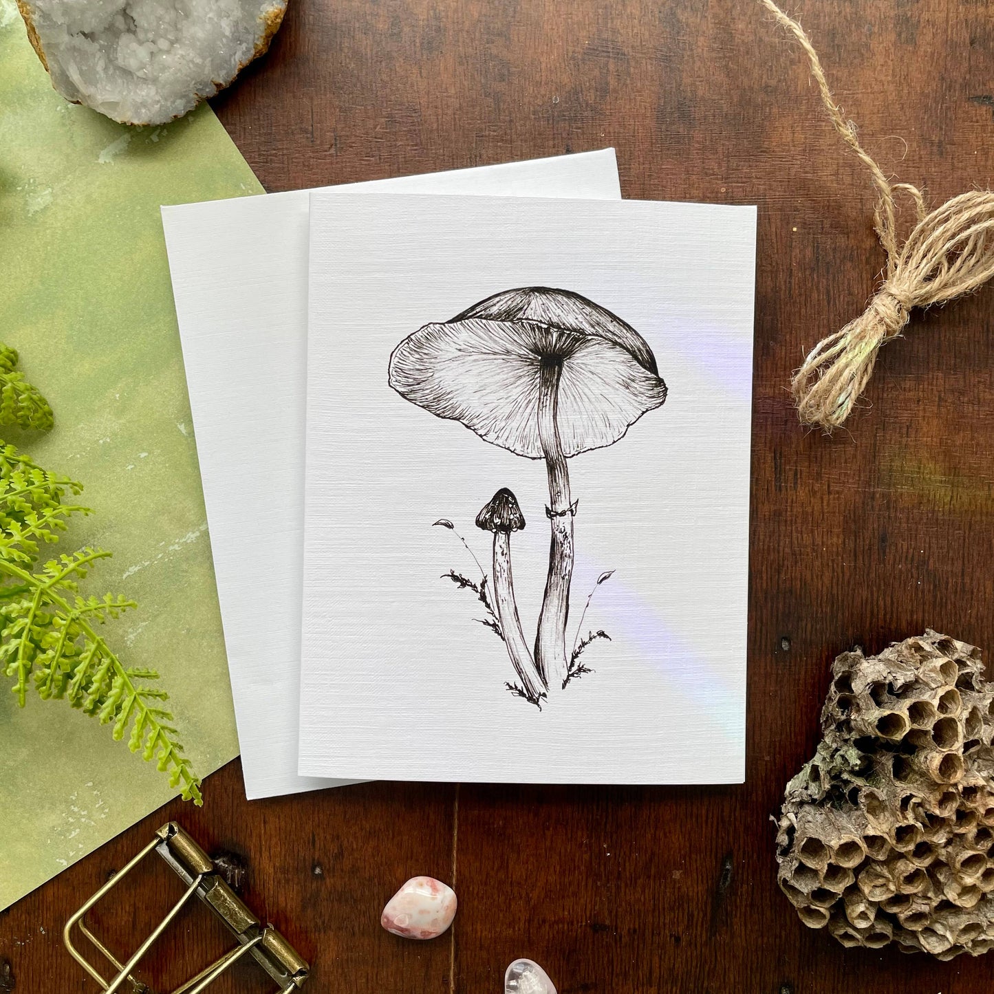 Botanical Mushroom Card