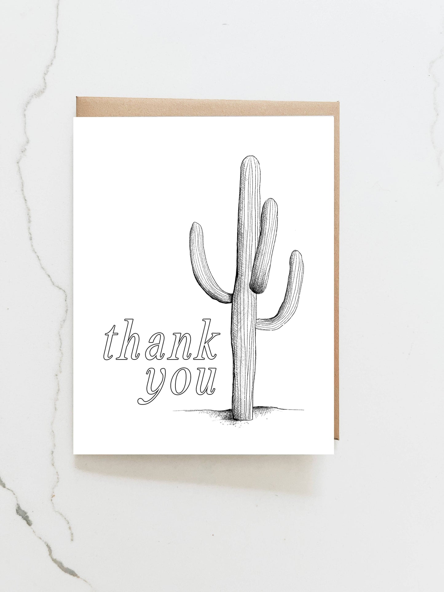 Cactus Thank You Card