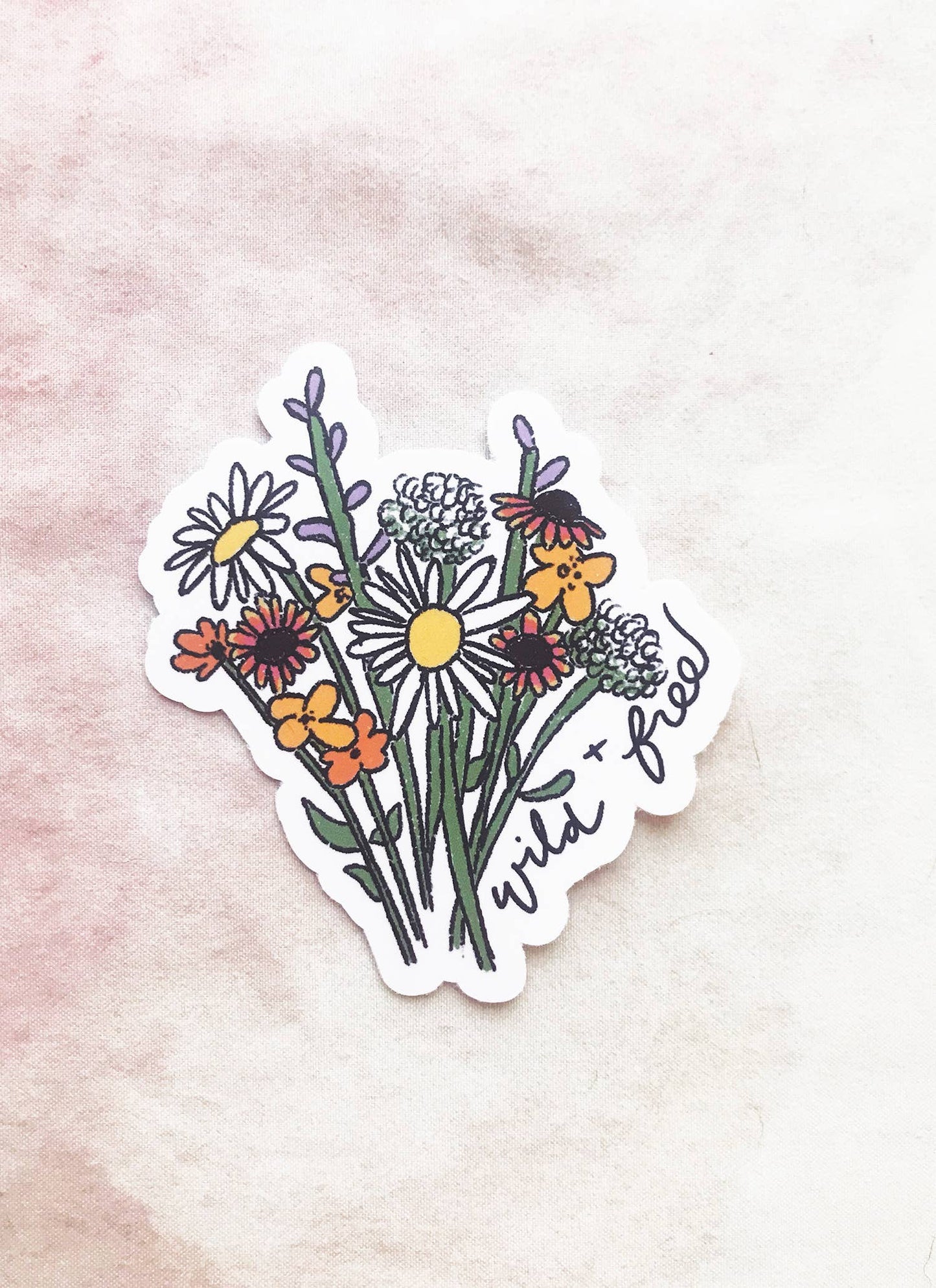 Wild and Free Wildflower Sticker